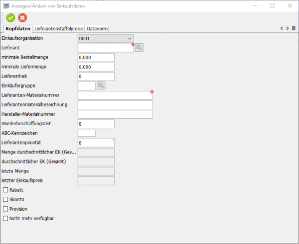 Der Wizard Einkaufsdaten im Materialstamm